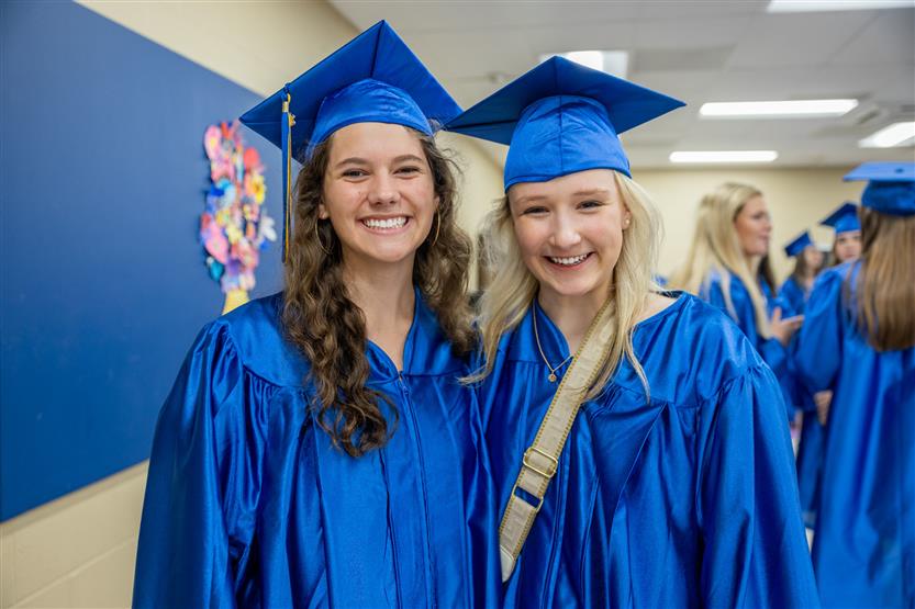 Students participate in a senior walk